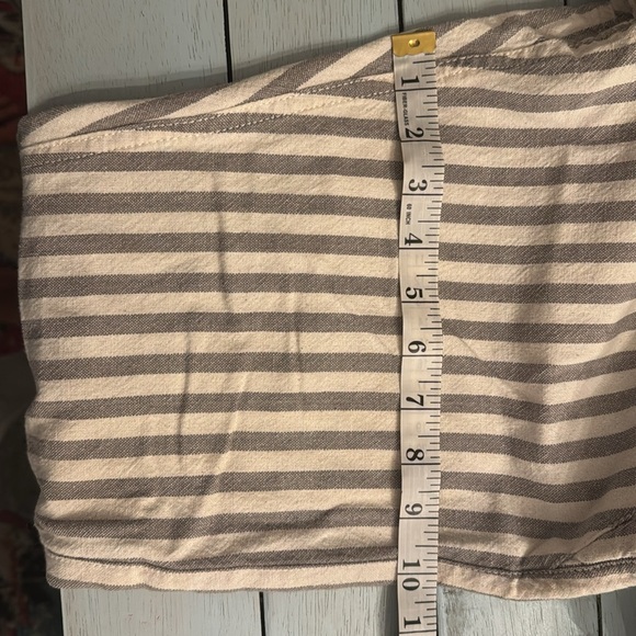 O’Neill | striped boho cream grey gray cotton pants Sz 7 - Picture 9 of 10